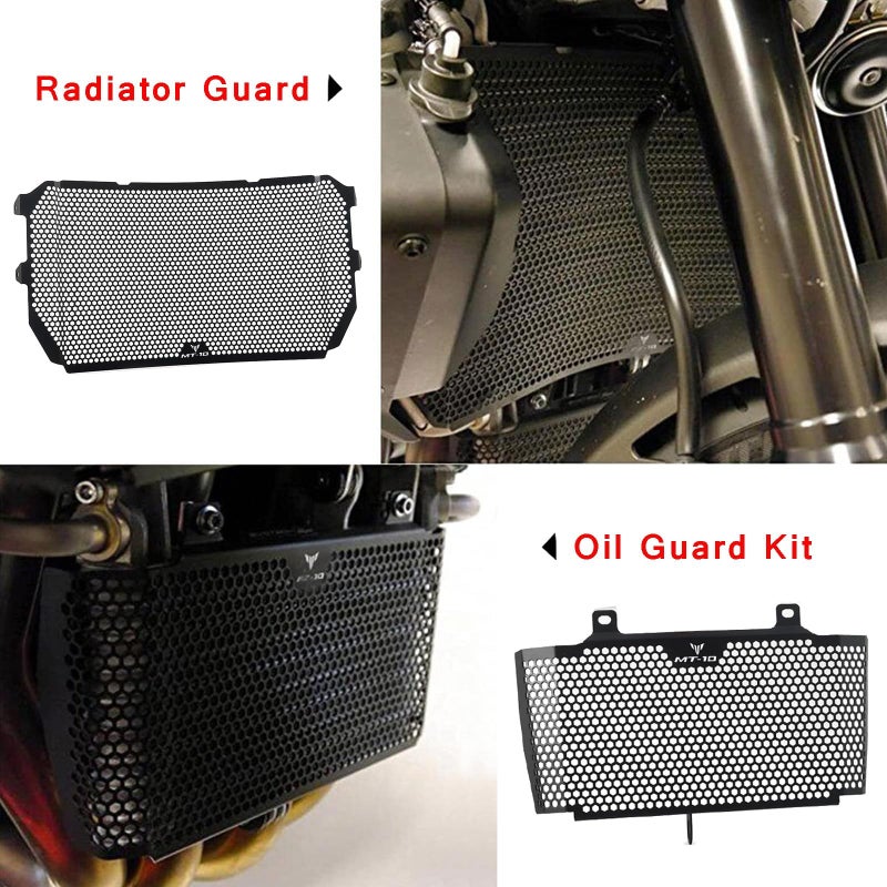 FREAXLL for MT-10 SP 2016-2025 Motorcycle Radiator Guard & Oil Guard Kit for YAM&-AHA MT10 SP FZ10 FZ-10 2016 2017 2018 2019 2020 2021 2022 2023 2024 2025 - Black - Image 4